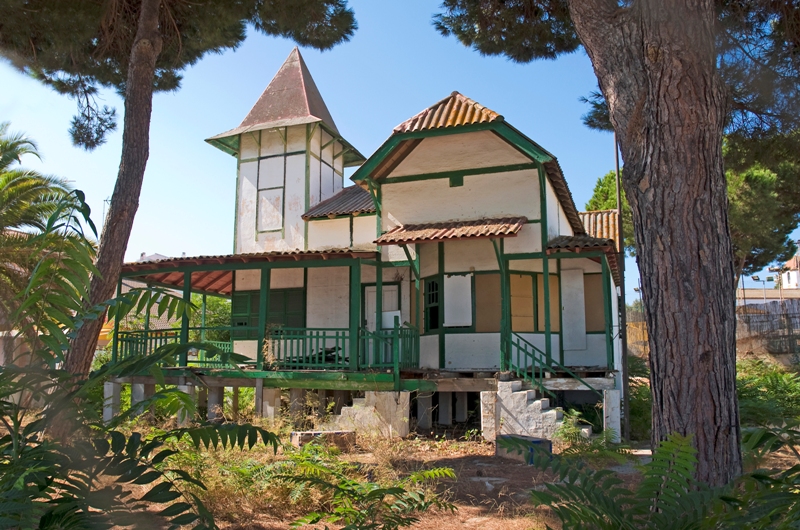 Casas de madera. Punta Umbría (Huelva).